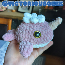 Load image into Gallery viewer, Figaro the Whale Pop It Crochet Pattern