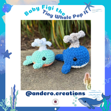 Load image into Gallery viewer, Baby Figi the Tiny Whale Pop It Crochet Pattern
