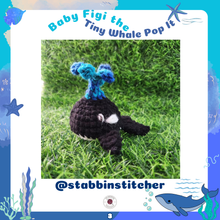Load image into Gallery viewer, Baby Figi the Tiny Whale Pop It Crochet Pattern
