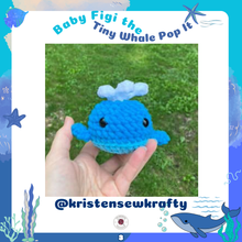 Load image into Gallery viewer, Baby Figi the Tiny Whale Pop It Crochet Pattern
