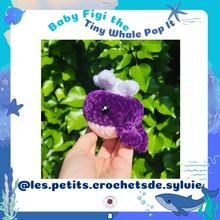 Load image into Gallery viewer, Baby Figi the Tiny Whale Pop It Crochet Pattern
