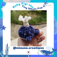 Load image into Gallery viewer, Baby Figi the Tiny Whale Pop It Crochet Pattern
