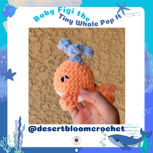 Load image into Gallery viewer, Baby Figi the Tiny Whale Pop It Crochet Pattern
