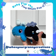 Load image into Gallery viewer, Baby Figi the Tiny Whale Pop It Crochet Pattern
