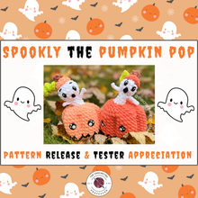 Load image into Gallery viewer, Spookly the Pumpkin Pop Pattern
