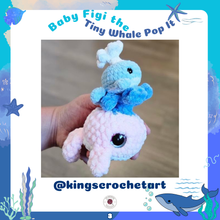 Load image into Gallery viewer, Baby Figi the Tiny Whale Pop It Crochet Pattern
