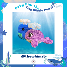 Load image into Gallery viewer, Baby Figi the Tiny Whale Pop It Crochet Pattern
