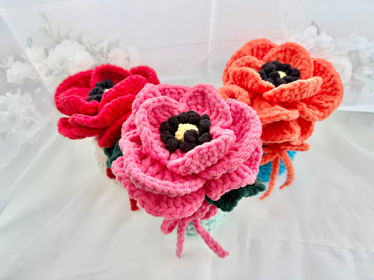 Forever Blooming Poppy Beaded Fidget – The Crocheting Professor