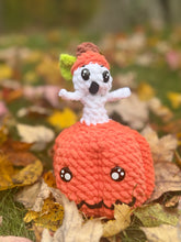 Load image into Gallery viewer, Spookly The Pumpkin Pop Crocheted Fidget
