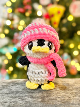 Load image into Gallery viewer, Frosty the Penguin in a Winter Hat &amp; Scarf
