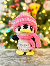 Load image into Gallery viewer, Frosty the Penguin in a Winter Hat &amp; Scarf
