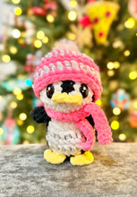 Load image into Gallery viewer, Frosty the Penguin in a Winter Hat &amp; Scarf
