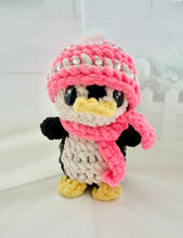 Load image into Gallery viewer, Frosty the Penguin in a Winter Hat &amp; Scarf

