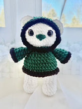 Load image into Gallery viewer, Go Birds Green Hoodie Bear
