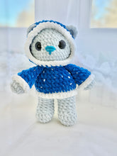 Load image into Gallery viewer, Winter the Blue Hoodie Bear
