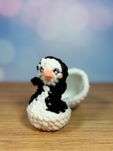 Load image into Gallery viewer, Peggbert the Tiny Penguin Egg Pop Crochet Fidget
