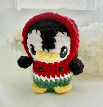 Load image into Gallery viewer, Melon the Penguin in the Watermelon Onesie

